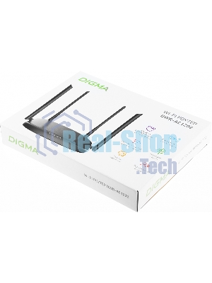 Роутер беспроводной Digma DWR-AC1202 AC1200 10/100/1000BASE-TX черный