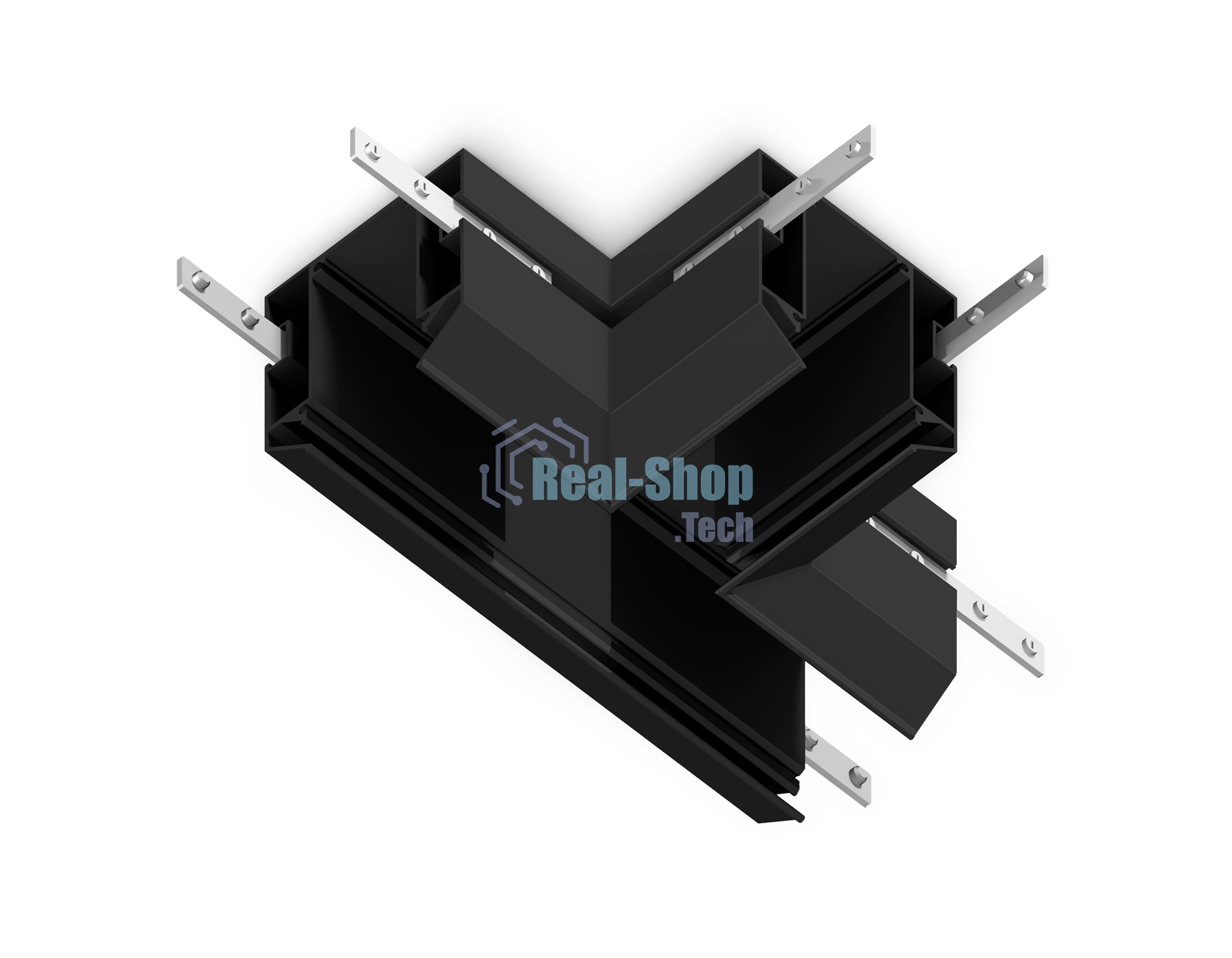 GL1044 BK черный коннектор Т-образный для корпуса в натяжной потолок Magnetic 220V 140*100*61