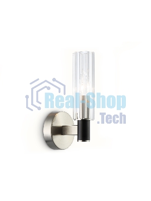 Светильник настенный Ambrella LH55507 SN/BK/CL сатин никель/черный/прозрачный E14 max 40W 120*100*250