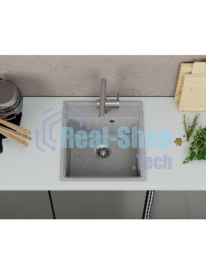 Мойка для кухни BAU Stil Pro 43х49, без выпуска, серый камень