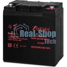 Батарея для ИБП Powerman Battery CA12240, напряжение 12В, емкость 24Ач, макс. ток разряда 360А, макс. ток заряда 7.2А, свинцово-кислотная типа AGM, тип клемм M1, Д/Ш/В 166/126/174, 8.4 кг. Battery POWERMAN Battery CA12240, voltage 12V, capacity 24Ah, max. discharge current 360A, max. charge current 7.2A, lead-acid type AGM, type of terminals M1,166мм x 126мм x 174мм, 8.4 kg.