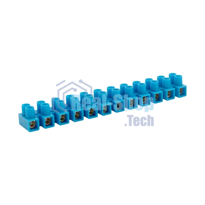 Клеммная винтовая колодка Rexant KВ-6 2,5-6, ток 6 A, полиэтилен синий (10 шт./уп.)