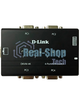 Переключатель KVM D-link DKVM-4K/B3A 4-портовый KVM-переключатель с портами VGA и PS/2