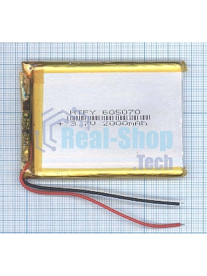 Аккумулятор Li-Pol (батарея) 6*50*70мм 2pin 3.7V/2800mAh