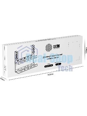 Кабель-канал Cactus CS-CM-400-2WT для столов 40x13.4x34.2 см белый