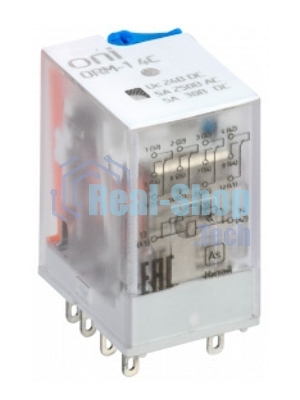 Реле интерфейсное ORM-1 4C 24В DC с LED и тест. кнопкой ONI ORM-1-4C-DC24V-L-B