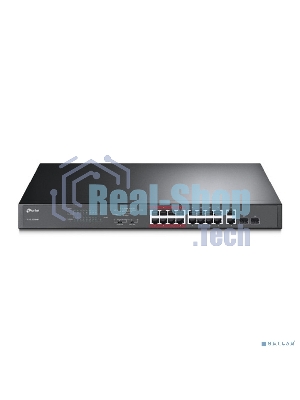 Коммутатор TP-LINK TL-SL1218MP Неуправляемый коммутатор PoE на 16 портов 10/100 Мбит/с и 2 гигабитных порта