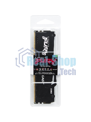 Оперативная память Kingston Fury Beast, DDR5, 32Gb (1x32Gb), 6000MHz, CL30, DIMM, с радиатором, RGb, черный