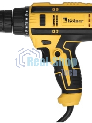 Дрель ударная электрическая Kolner KED 300V 300 Вт, 0- 800 об/мин, быстрозажимной двухмуфтовый патрон 0,8-10 мм, максимальный крутящий момент 14Нм, число ступеней крутящего момента 20+1