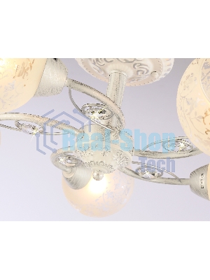 Светильник Ambrella light TR3062/5 WH/SL/FR белый/серебро/белый матовый E27/5 max 40W D615*245