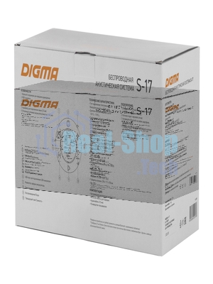 Колонка портативная Digma S-17 черный 8.5W 1.0 BT/3.5Jack/USB 10м 1500mAh