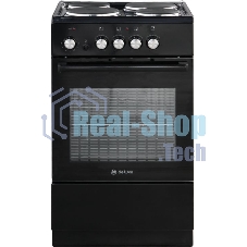 Плита электрическая De Luxe 5004.18э-011 черный, конфорок 4 шт, духовка 43 л, 50 см x 85 см x 50 см