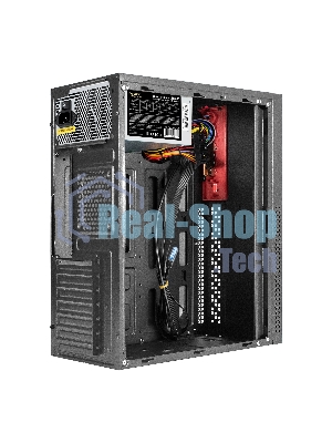 Компьютерный корпус Miditower ExeGate AA-443U-UNS500 (ATX, БП UNS500 с вент. 12см, 2хUSB+1хUSB 3.0+HD Audio, черный)