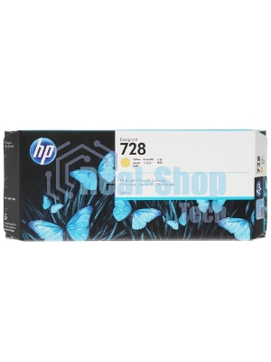 Картридж струйный HP F9K15A (HP 728) для DesignJet T730, T830. Желтый. 300 мл.
