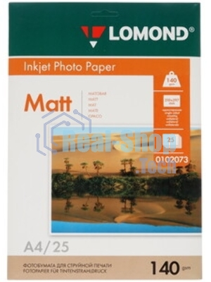 Фотобумага Lomond односторонняя матовая, 120г/м2,A4 (21X29,7)/25л. для струйной печати