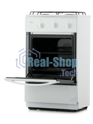 Плита газовая Flama CG 3202 W/B белый, конфорок 2 шт, духовка 30 л, 50 см x 85 см x 38 см