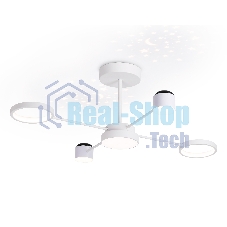 Потолочный светодиодный светильник с пультом Ambrella light FL51631/4+1 WH белый 3000K-6400K 48W 910*745*300 (ПДУ ИК)