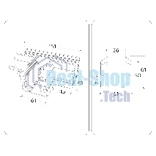 GL1044 BK черный коннектор Т-образный для корпуса в натяжной потолок Magnetic 220V 140*100*61