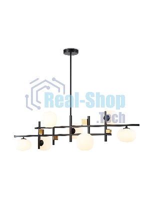 Светильник Ambrella light LH51017/7 BK/BS/FR черный/латунь/белый матовый G9*7 max 28W 1100*240*300