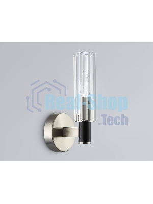 Светильник настенный Ambrella LH55507 SN/BK/CL сатин никель/черный/прозрачный E14 max 40W 120*100*250