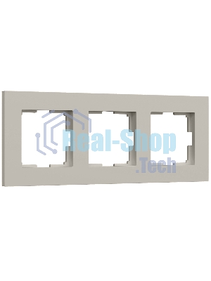 Рамка на 3 поста Slab (дымчатый софт) W0032917