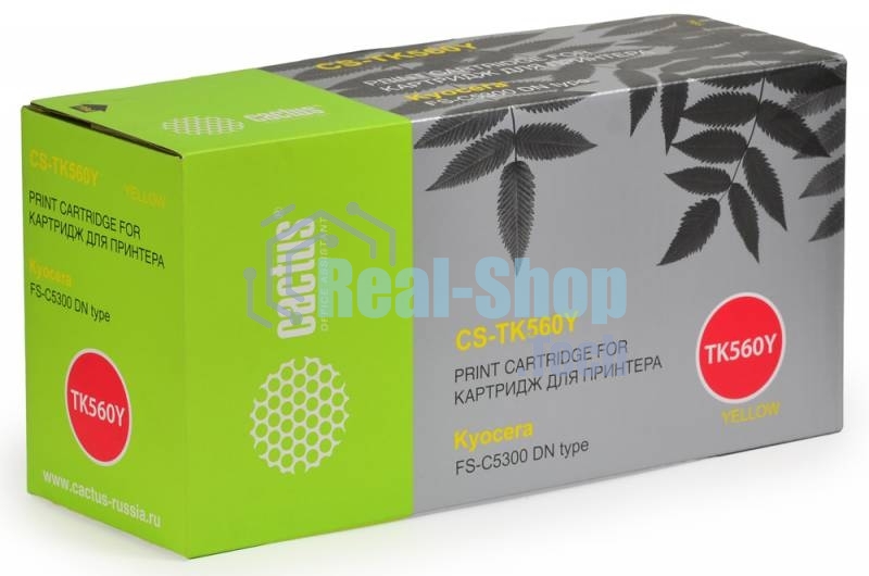 Картридж лазерный Cactus CS-TK560Y желтый (10000 стр.) для Kyocera FS-C5300DN