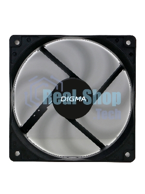 Вентилятор для корпуса Digma DFAN-120-9 черный, 120 мм, 1200 об/мин, 23 дБ, 4 pin