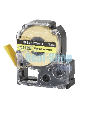 Кассета с лентой S'OK by Sakura Printing BLK5YBA11 для Epson, черный на желтом, 11мм/2.5м