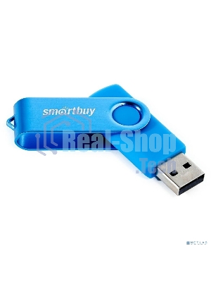 Флешка USB Smartbuy Twist Blue (SB008Gb2TWB), 8Gb, USB 2.0, R/W 15/5, синий