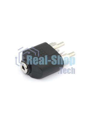 Переходник с RCA (тюльпан) 2 канала папа на miniJack