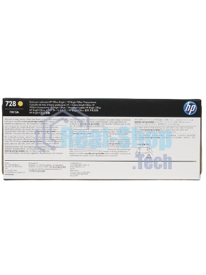 Картридж струйный HP F9K15A (HP 728) для DesignJet T730, T830. Желтый. 300 мл.