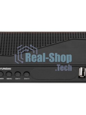 Приставка для цифрового ТВ Hyundai H-DVB500 черный, DVB-T2, DVB-T, DVB-C, HDMI, USB 2.0 х2