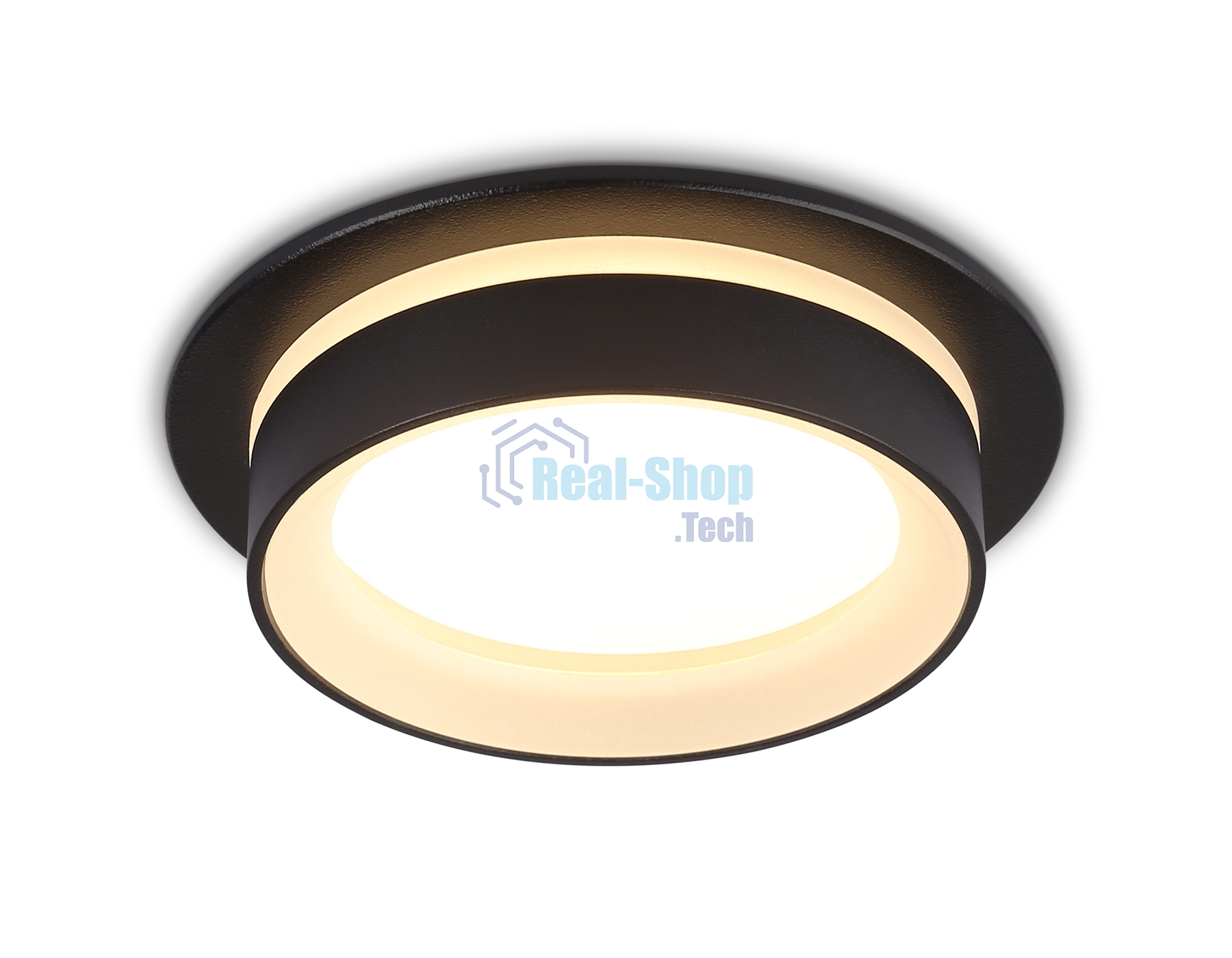 Светильник Ambrella light TN6708 BK черный IP44 GX53 max 15W D105*45