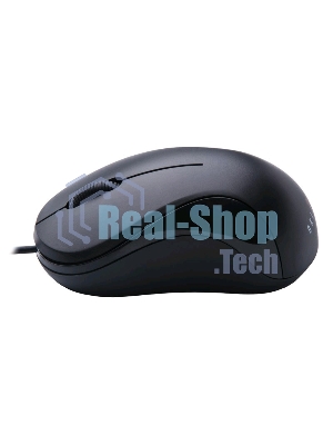 Мышь проводная Oklick 115S черный, 1200 dpi, USB, кнопки - 3
