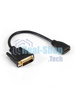 Кабель HDMI-DVI-D ExeGate EX-CC-HDMIF-DVIM-0.15 (19F/25M, 0,15м, позолоченные контакты)