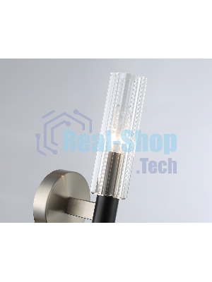 Светильник настенный Ambrella LH55507 SN/BK/CL сатин никель/черный/прозрачный E14 max 40W 120*100*250