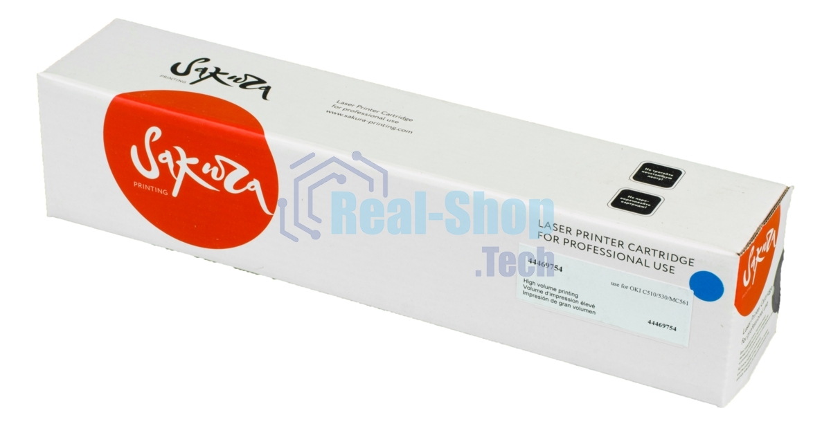 Картридж Sakura 44469754 для OKI C510/530/MC561, синий, 5000 к.