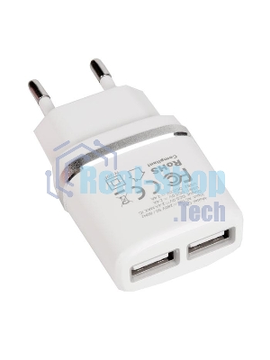 Сетевое зарядное устройство C12 Smart dual USB charger, белый