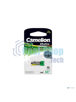 Элемент питания алкалиновый для пультов сигнализаций Camelion LR27A Mercury Free A27-BP1 12В BL-1 (блист.1шт)