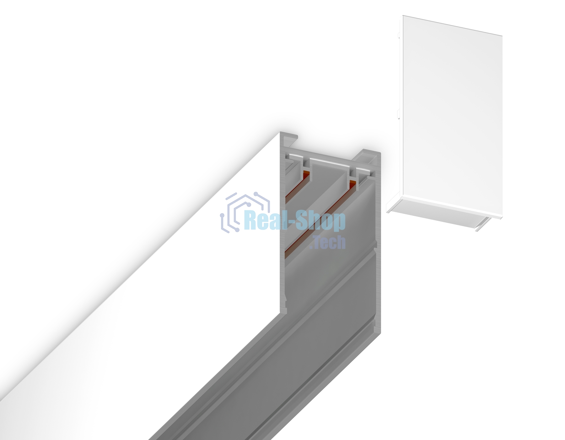 GL1057 WH белый заглушка для шинопровода Magnetic 220V 30.6*56*2 (2шт)