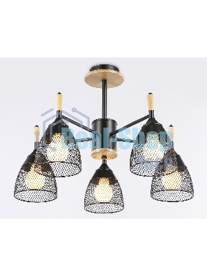 Светильник Ambrella light TR8015/5 BK черный E27*5 max 40W D600*385