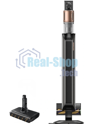 Пылесос вертикальный Dreame Cordless Vacuum Cleaner Z20AquaCycle Station черный/золотистый, питание от аккумулятора, 250 Вт, уборка влажная/сухая, пылесборник 0.6 л