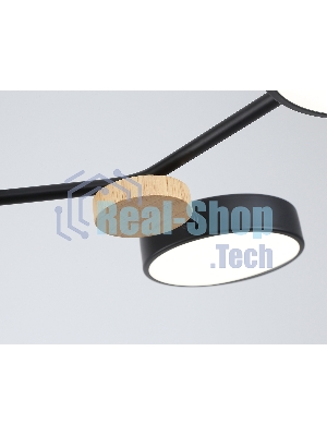 Светильник Ambrella light FL4860/4 BK/WD черный/дерево 60W 3000-6000K 700*400*120 (без ПДУ)
