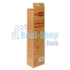 Сетевой фильтр PC Pet AP01006-1.8-BK 1.8 м, 5 розеток, черный