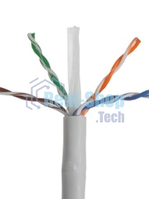 Кабель LANMASTER U/UTP, 4 пары, Кат. 6, с перегородкой, 550Mhz, LSZH, нг(A)-HF, оранжевый, 305 м