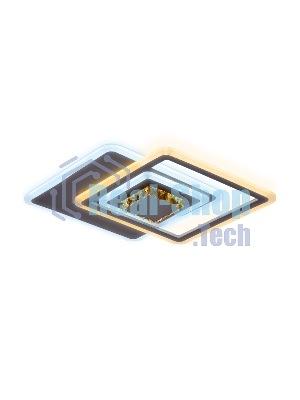 Светильник Ambrella light FA262 CF/TI кофе/янтарь 112W 540*540*80 (ПДУ РАДИО 2.4)