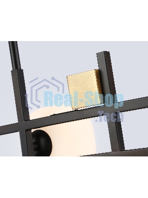 Светильник Ambrella light LH51017/7 BK/BS/FR черный/латунь/белый матовый G9*7 max 28W 1100*240*300