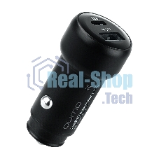 Автомобильное зарядное устройство Qumo PD (Charger 0080), Type C, черный