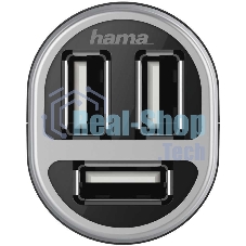 Автомобильное зар./устр. Hama H-173603 2.1A+2.1A+1A универсальное черный (00173603)