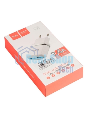 Сетевое зарядное устройство C12 Smart dual USB charger, белый